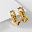 18K Gold-Plated Geometric Chain Link Drop Earrings Online