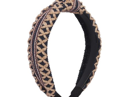 Navy Blue Weave Knot Headband Online