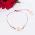 18K Rose Gold-Plated Frosted Fish & Bead Anklet Cheap