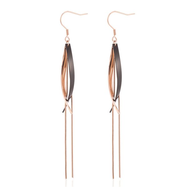 18K Rose Gold-Plated Hook Drop Earring on Sale