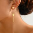 18K Gold-Plated Star Magic Wand Drop Earrings Discount