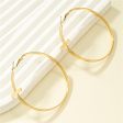 18K Gold-Plated Cross Hoop Earrings Online now