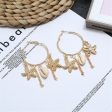 18K Gold-Plated Star & Shell Charm Hoop Earrings For Cheap