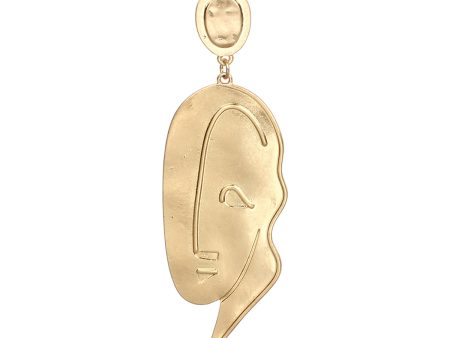 18K Gold-Plated Figural Drop Earring For Discount