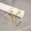 18K Gold-Plated Open-Rhombus Drop Earrings Online Hot Sale