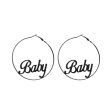 Black  Baby  Hoop Earrings Online Sale