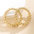 18K Gold-Plated Stacked Beaded Hoop Earrings on Sale