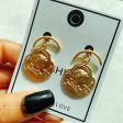 18K Rose Gold-Plated Curved Coin Drop Earrings For Discount