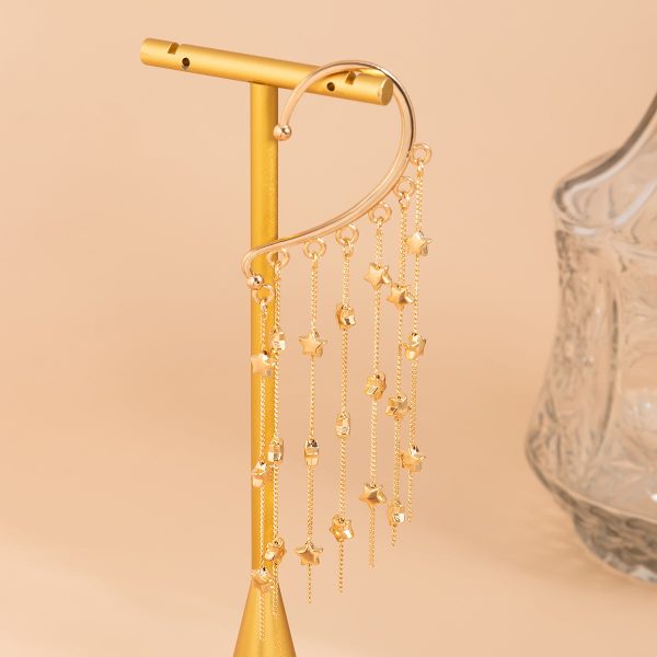 18K Gold-Plated Star Tassel Ear Cuff Hot on Sale