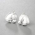 Silver-Plated Horse Head Stud Earrings Hot on Sale