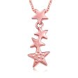 18K Rose Gold-Plated Falling Star Pendant Necklace For Sale