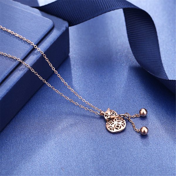 18K Rose Gold-Plated Gourd Pendant Necklace Online