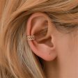 18K Gold-Plated Teardrop-Pattern Ear Cuff For Discount