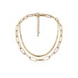 18K Gold-Plated Cable & Snake Chain Necklace Set Fashion