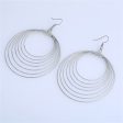 Silver-Plated Layered Hoop Drop Earring Hot on Sale