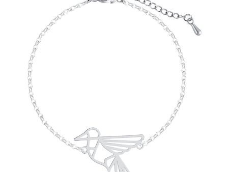 Silver-Plated Open Bird Charm Bracelet Sale