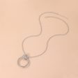 Silver-Plated Interlocked Circle Pendant Necklace on Sale