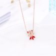 18K Rose Gold-Plated Fish Pendant Necklace For Cheap