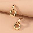 18K Gold-Plated Doughnut Drop Earrings Online Hot Sale