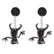 Black Acrylic & Silver-Plated Ghost Drop Earring Discount