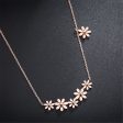 18K Rose Gold-Plated Linking Mums Pendant Necklace Online now