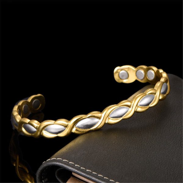 Two-Tone Woven Pear Cuff For Sale