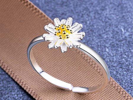 18K Gold-Plated & Sterling Silver Mum Ring on Sale