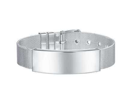 Silver-Plated Curved Card Belt Bracelet Cheap