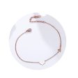 18K Rose Gold-Plated Heart  Love  Anklet For Sale