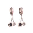 Cubic Zirconia & 18K Rose Gold-Plated Double Ring Drop Earrings Hot on Sale