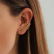 18K Gold-Plated Hearts Ear Climber Online Sale