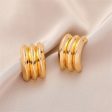 18K Gold-Plated Layered Huggie Earrings Hot on Sale