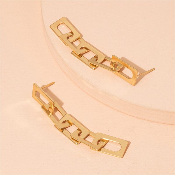 18K Gold-Plated Chain Drop Earrings Sale