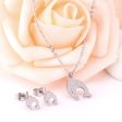 Silver-Plated Frosted Dolphin Stud Earrings & Pendant Necklace on Sale