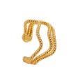 18K Gold-Plated Twine Layered Ear Cuff Online now