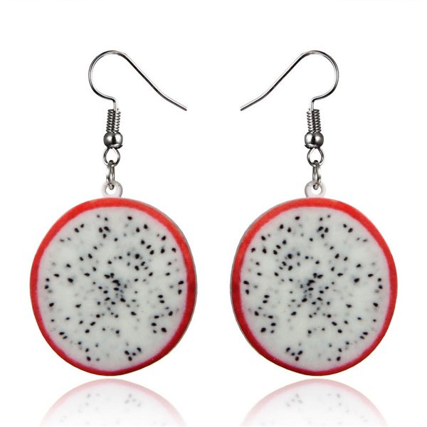 Acrylic & Silver-Plated Pitaya Drop Earrings Discount