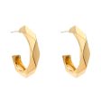 18K Gold-Plated Diamond-Cut Hoop Earrings Cheap