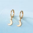 18K Gold-Plated Moon Huggie Earrings Supply