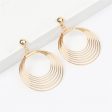 18K Gold-Plated Layer Wave Drop Earrings on Sale