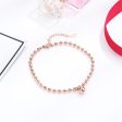 18K Rose Gold-Plated Bead Anklet Online now