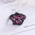 Violet Crystal & Violet Cubic Zirconia Cluster Adjustable Ring Cheap