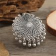 Silver-Plated Bead Tassel Adjustable Ring Online Sale