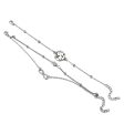 Silver-Plated Heart Infinity Anklet Set Fashion