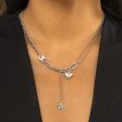 Silver-Plated Heart & Star Pendant Necklace For Cheap