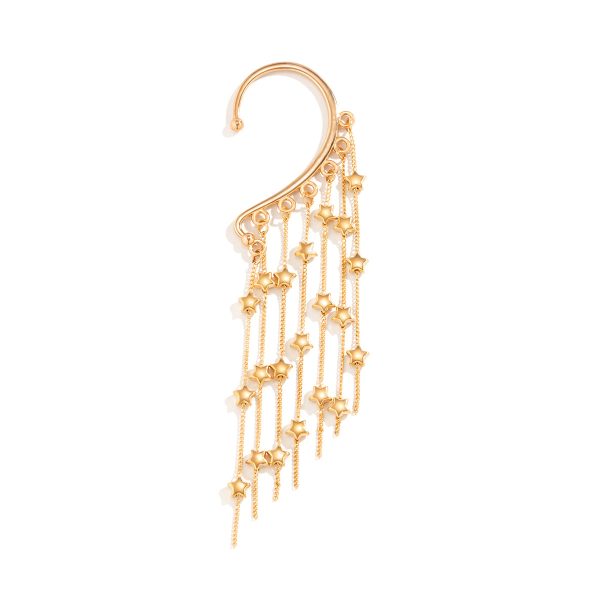 18K Gold-Plated Star Tassel Ear Cuff Hot on Sale