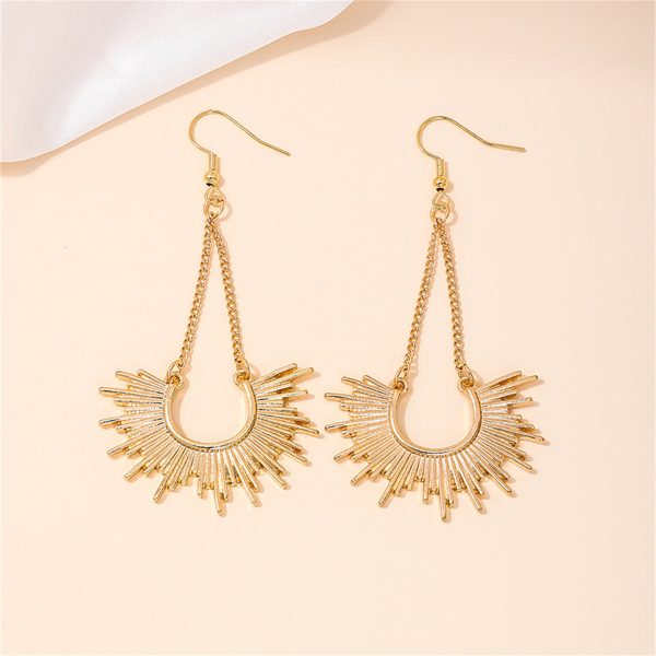 18K Gold-Plated Sunburst Drop Earrings Online now