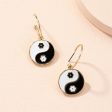 Black & White Yin & Yang Drop Earrings Sale