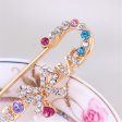 18K Gold-Plated & Cubic Zirconia Bow-Accent Safety Pin Brooch Fashion