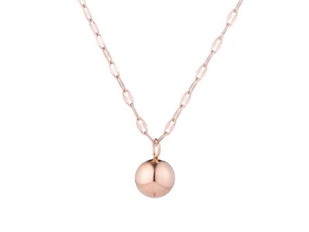 18K Rose Gold-Plated Ball Pendant Necklace For Discount