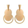 18K Gold-Plated Stacked Round Drop Earrings Hot on Sale